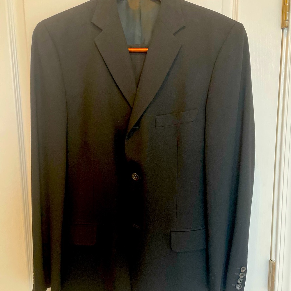 Black wool suit set